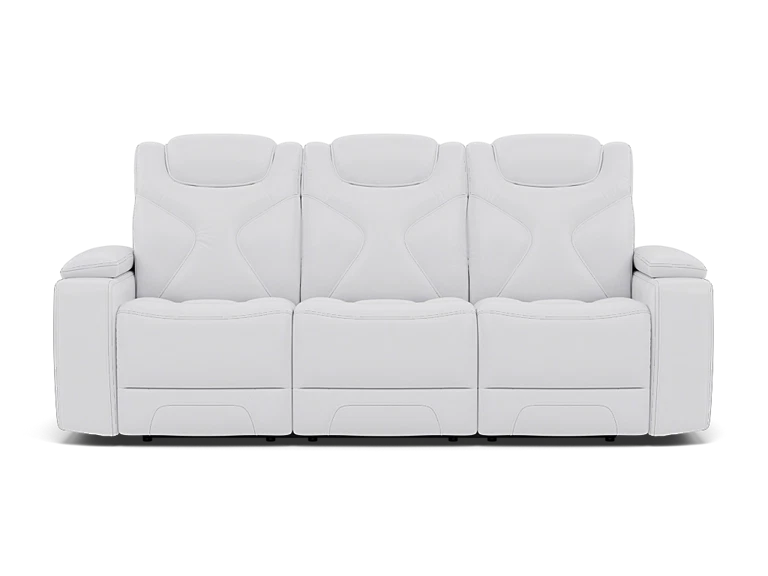 Jet Set Leather Power Headrest Zero Gravity Reclining Sofa With Power Drop Down Table